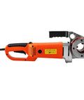 Straight Up Electric Pipe Threader With 2300W Copper Motor And Six Tough Dies Cutting Half To Two Inch Pipes side view of handheld tool