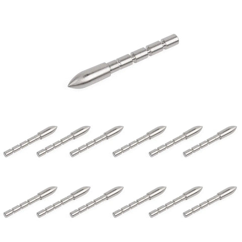 Pro Grade Field Points Archery Tips 85 100 120 Grain For 4.2mm ID Shafts Pack Of 12 Stainless Steel Arrow Points for Target Practice