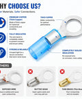 Hella Waterproof 150 Piece Heat Shrink Wire Connectors Kit Automotive Marine Electrical Terminals with insulated ring connector.