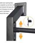 Close-up of adjustable bracket on Wall Mount Heavy Duty Vinyl Storage Rack With 2 Row Metal Display For 3 Rolls Transfer Paper Wallpaper And Window Film Pro Grade Garage Workshop Organizer For Tools And Supplies
