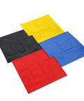 Concrete Stamp Set Of 4 24x24 Inch Realistic Texturing Mats With Handles Reusable Concrete Molds four colored slabs display