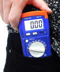 Handheld Capacitance Meter With LCD Backlight And Data Hold 1999 Count Display Measures 200 pF To 20 mF High Accuracy Pro Grade Portable Lab Tool For The Workshop Factory Or Home Testing Workhorse in hand