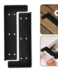 Heavy Duty Floating Shelf Brackets Set Of 2 Wall Mounted Invisible Iron Supports for 3cm Thick Panels in use