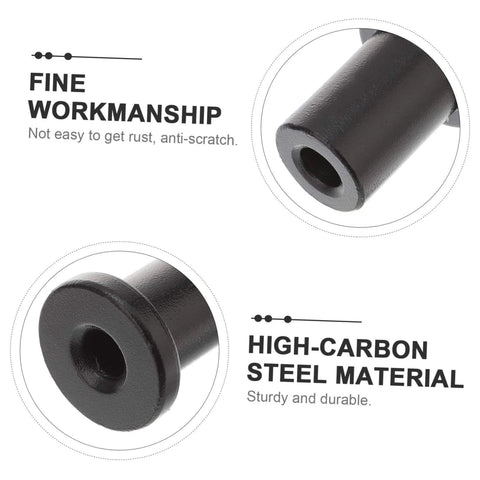 Close-up of 5 Pack Replacement Spacers For Sliding Barn Doors Wall Track Hardware Kit Durable High Carbon Steel Spacers For Track Matte Black Finish
