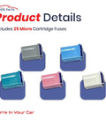 Heavy Duty Micro Cartridge Auto Fuse Kit Boss Grade Mcase Fuses For American Trucks And Cars with various colors of fuses.