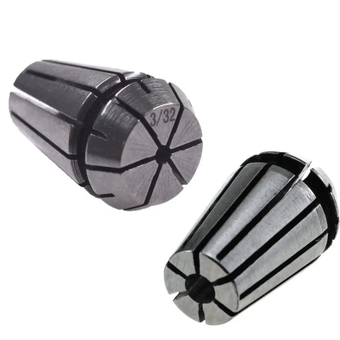 Heavy Duty ER16 Spring Collet Set 12 Pieces 1/32 To 3/8 Inch Carbon Steel Hardened Pro Grade Built To Last for CNC Milling