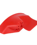 Rugged Brushcutter Guard For Straight Shaft Trimmers Red Plastic 28x17cm One Piece Shield angled view