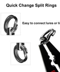 Saltwater Fishing Swivel Set With Stainless Steel Ball Bearing Connectors Beefy High Strength Swivels For Saltwater Tackle Corrosion Resistant Black Nickel Finish 25 Pcs 8 Lbs quick change split rings for lures and line