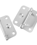 Stainless Steel Cooler Hinge Replacement Kit With Mounting Screws 2 Pack shown front view, rust resistant metal hinges.
