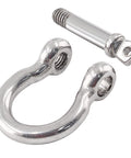 Six Pack 6mm Screw Pin Anchor Shackles Quarter Inch Heavy Duty 304 Stainless Steel Bow Shackles for Sailboat Rigging