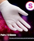 XL White 100 Percent Cotton Safety Gloves For Work And Jewelry Coin Art Handling Inspection Men 6 Pairs 12 Gloves