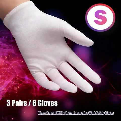 XL White 100 Percent Cotton Safety Gloves For Work And Jewelry Coin Art Handling Inspection Men 6 Pairs 12 Gloves