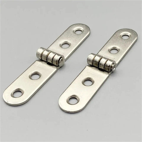 180 Degree Foldable Screw On Hinge Kit For Cabinet Doors Flap Style Flush Mount Furniture Fittings 2 Pack shown open view