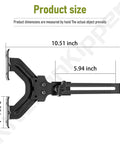 Heavy Duty Routing Edge Guide Fits Your Compact Cordless Router to Deliver Straight Line Cuts Every Single Time solid aluminum fence with dimensions 10.51x5.94x2.55 inches.