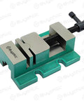Rock Solid 44Mm Jaw Drill Mill Vice Vise With Loose Insert Chucks For Myford Lathe Vertical Slide Fixed Or Swivel Mount with black handle.