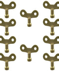 Thinking Process: 10-pack solid brass faucet keys, 6mm water valve tools shown on white background