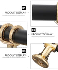 Close-up of 10 Piece Black Zinc Alloy Cabinet Handles And Drawer Pulls with gold accents, sleek modern design details