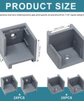 Real Badass Pontoon Boat Gate Door Holder Kit With Left And Right Hinge Latch Stoppers Tight Fit For One Inch Quarter Square Tubing gray pinch guards.