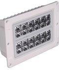 Heavy Duty H120 Flush Mount Flood Light With Dimmable Dial And Clean White Shell For Marine Boats, compact design with LED panels.