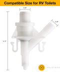 Rv Toilet Water Valve Replacement For Dometic Sealand Pedal Flush Models 300 301 310 311 320 321 Stops Leaks And Weak Flush Diy Install No Plumber Needed Oem 385311641 white plastic valve, 4.13 in tall