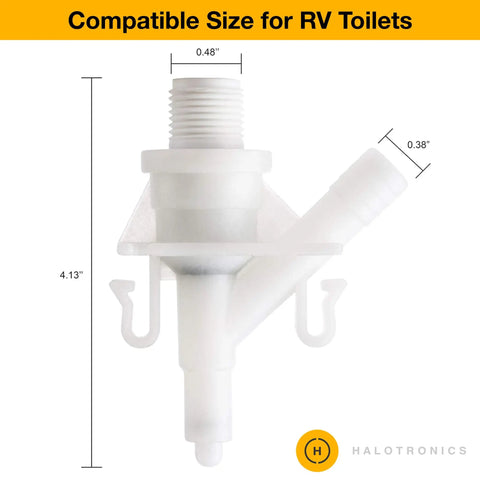 Rv Toilet Water Valve Replacement For Dometic Sealand Pedal Flush Models 300 301 310 311 320 321 Stops Leaks And Weak Flush Diy Install No Plumber Needed Oem 385311641 white plastic valve, 4.13 in tall