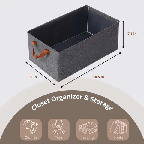 Foldable Storage Bins With Metal Frame Set Of 2 Dope Space Saving Closet Organizer under bed storage versatile cube for sheets clothes books