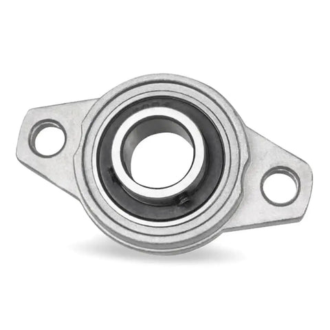 Heavy Duty Self Aligning Pillow Block Bearing Zinc Alloy Housing Insert For Linear Motion Thrust Load Support Sizes Eight To Seventeen Millimeter, front view