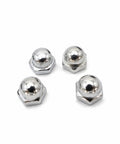 RuiJOTWAT 4Pcs Caster Wheels for Oil-Filled Radiators Swivel Casters with Brakes Replacement Wheels for Electric Heaters and Furniture Black glossy silver nuts