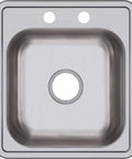 Single Bowl Top Mount Stainless Steel Bar Sink 17 By 19 Inch Deep Six Three Sixteenths Inch ADA Compliant 300 Series Steel
