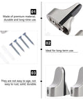 Heavy Duty Adjustable Shelf Brackets Zinc Alloy For Wall Mount Floating Shelves shown with screws and wall anchors.