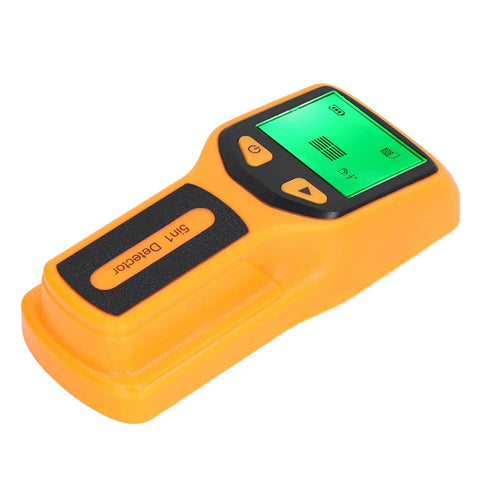 GOTOTOP Stud Finder Wall Scanner 5 in 1 Hd LCD Display Sensor (Yellow) showing green LCD screen and ergonomic design.
