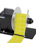 No Sweat Automatic Label Rewinder Machine with Heavy Gauge Metal Take Up Drum for quick label rewinding in warehouse.