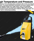 High Power Handheld Steam Cleaner With 6 Piece Accessory Set Delivers 180 Degrees C High Temp Pressure for deep cleaning.