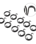 Black Stainless Steel 2.5 Turn Door Knob Spring Replacement Kit For Interior Handles Restores Tension Fits 19mm Id Hardware Repair Fix, 10-piece springs