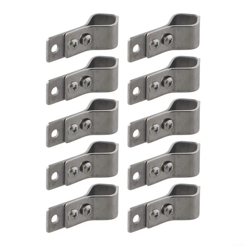 Adjustable SS304 Stainless Steel Pipe Clamps For Sunshade Net Installation Built To Last Heavy Duty Rust Resistant Brackets For 16mm To 26mm Poles Garden Greenhouse Patio Shade Structure Hardware 10 Pack