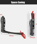 Swivel Bike Rack Set No Lift Wall Mounted Storage For Home And Garage Two Pack With Self Adjusting Receiver Side View