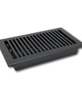 Dope Cast Aluminum Contemporary Black Vent Cover 4x14 For Floor Or Wall Registers With Adjustable Dampers, Durable Finish