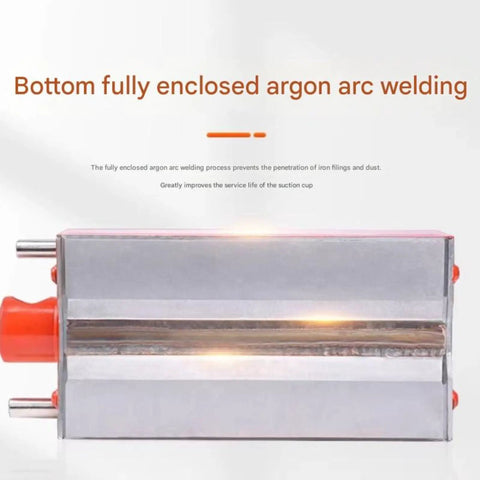 Smooth Operator Heavy Duty Manual Magnetic Lifter with closed argon arc welding, showcasing durable finish and robust construction.