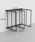 Dimensions of Heavy Duty Portable Cardboard Box Storage Rack And Bulk Packaging Organizer, showcasing 65CM width, 60CM height.