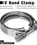 Universal 3.0 Inch Stainless Steel V Band Clamp for Turbo Downpipes and Exhaust Systems Built Tough for Boosted Cars Easy On Off Quick Release
