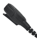 Side view of Ham Radio Speaker Microphone 3.5mm Threaded Ptt Shoulder Mic For Yaesu Vertex Dmr Standard Horizon Walkie Talkies Black