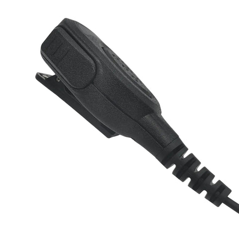 Side view of Ham Radio Speaker Microphone 3.5mm Threaded Ptt Shoulder Mic For Yaesu Vertex Dmr Standard Horizon Walkie Talkies Black