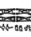 Beefed Up Aluminum Front And Rear Suspension Arms With Steering Knuckles, Caster Blocks, CHubs And Rear Hubs For Losi Micro B And Micro T Buggy