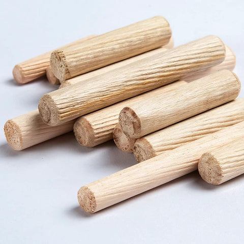 21 Pieces Hardwood Grooved Wooden Dowels Assorted Sizes M6 M8 M10 6mm 8mm 10mm For Furniture Woodwork Grooved Fluted Pins