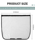 Tough As Nails Magnetic EV Charger Port Cover With Crisp Clear View Window, showing size dimensions 23.62x19.69 inches.