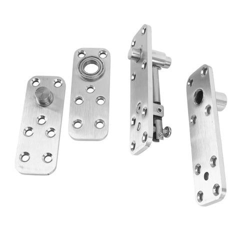 Concealed Door Hinge With Hidden Pivot Built Tough Heavy Duty 600 Lb Capacity 360 Degree Pivot Brushed Stainless Steel Finish parts view