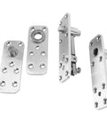 Hidden Door Hinge Stainless Steel Beefy Heavy Duty 600 Lbs Load Capacity Adjustable shown with brushed finish
