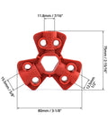 Red nylon Pneumatic Quick-Disconnect Lockout Kit Pack Of 6 Fits 1/4 In 3/8 In And 1/2 In Male Connectors with size measurements
