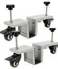 Heavy Hitter Door Dolly Cart 2 Pack 1000 Lb Capacity Steel Frame With 360 Swivel Brakes tool components with wheels and adjustable knobs.