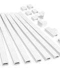 126 Inch Cord Hider Kit For TV Wall Mounts And Home Offices, Paintable White Wire Cover For Cords, TV Cable Management And Concealer
